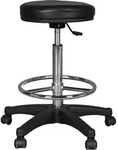 Walimex Rollhocker mit schwarzem Polstersitz, H&ouml;henverstellbar 65-87 cm Sitzh&ouml;he,