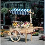 Marktwagen ohne Baldachin 173 x 82 x 80 cm Holz naturbelassen