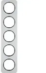 Berker 10152184, Aluminium, Schwarz, Aluminium, Schraubenlos, Berker, Gl&auml;nzend, R.1