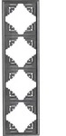 Abdeckrahmen 4f.MLT anth - Grau