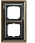 Busch-Jaeger 1722-845 Abdeckrahmen, 2-fach Rahmen Messing antik anthrazit
