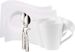 Villeroy & Boch New Wave Caf&egrave; Becher Set 6tlg. - Wei&szlig;