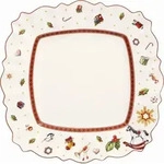Villeroy & Boch 1485852629, Essteller, Quadratisch, Porzellan, Mehrfarbig, 285 mm,