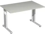 Geram&ouml;bel Schreibtisch h&ouml;henverstellbar, 1200x800x680-820, Lichtgrau/Silber,