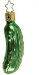 Christbaumschmuck Weihnachtsgurke Glas 7.5cm gr&uuml;n, 1 St&uuml;ck - Gr&uuml;n