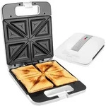 Clatronic Sandwichmaker | Sandwich-Toaster | 4 Scheiben Sandwich-Maker | dreieckige