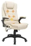 HOMCOM Massagesessel B&uuml;rosessel Chefsessel Sessel Drehstuhl mit W&auml;rmefunktion...