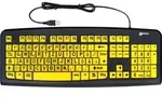 Geemarc KBSV3_YEL_GE Tastatur mit gro&szlig;en Tasten und extra gro&szlig;er Schrift (Schwarz
