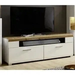 Innostyle Fun Plus TV-Lowboard Holzwerkstoff/Eiche Altholz Wei&szlig;/Braun 140x51x47 cm -
