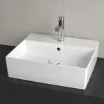 Villeroy & Boch Memento 2.0 Aufsatzwaschtisch 50 cm mit Hahnloch, mit &Uuml;berlauf...