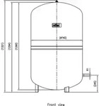 Reflex Membran-Druck-Ausdehnungsgefaess 500l Reflex, 1,5 bar, nach DIN 4751 - Grau