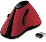 LogiLink Ergonomische Funk-Maus rot vertikal - Schwarz/Rot