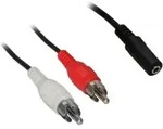 Goobay Audio Kabeladapter 3,5 mm Buchse zu Cinch-Stecker, Klinke 3,5 mm Buchse