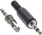 InLine Klinkenstecker 3,5mm Stereo L&ouml;tversion, 3.5mm, Schwarz, Silber, Metall, 2 g,