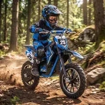 Actionbikes Motors Kinder Mini Enduro Elektro Crossbike | 500 Watt - Bis 24...