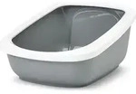 SAVIC ASEO JUMBO Katzentoilette wei&szlig; und grau - Grau