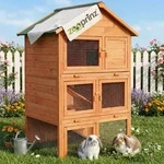 zooprinz Hasenstall Jumbo | 3-St&ouml;ckig | XXL | mit Freilauf | 106x160x86,5cm...