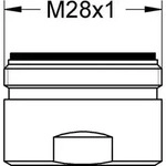 Grohe Mousseur Durchflussklasse C 30l/min bei 3 bar M28x1 chrom - 13927000 - Silber