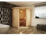 Karibu Sauna Innensauna Nanja Eckeinstieg Ofen 3,6 kW externe Strg.easy...