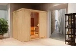 Karibu Sauna Innensauna Sodin Fronteinstieg Ofen 9 KW externe Strg easy 210x184x202