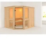 Karibu Sauna Innensauna Amelia 3 Eckeinstieg ohne Zubeh&ouml;r 231x196x198 cm ohne