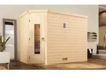 weka Premium-Massivholzsauna 45 mm TURKU 3 HT x B x T x H x 245 x 195 x 205 - Wei&szlig;