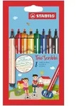 STABILO Gefederter Dreikant-Filzstift - Trio Scribbi - 8er Pack - 8 verschiedene
