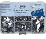 KREUL 49640, Edelstein-Set, Transparent, Karton, Papier, Textil, Holz, Box, 1000