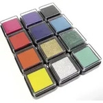 Ministempelkissen 12er Set ca. 2,5 x 2,5 cm