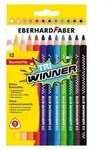 Eberhard Faber 518412 - Buntstifte Set TRI Winner, 12 bruchsichere Farbstifte,