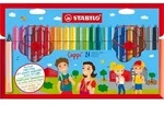 STABILO Filzstift mit Kappenring - Cappi - 24er Pack - 24 verschiedene Farben -