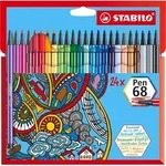 STABILO Premium-Filzstift - Pen 68 - 24er Pack - 24 verschiedene Farben -