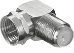 Goobay Winkeladapter: F-Stecker > F-Buchse 90&deg;, Zink, 23.8 mm