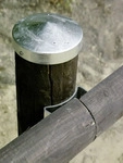 GAH Alberts Pfostenkappe &Oslash; 100 mm rund flache Form TZN - 205966 - Silber