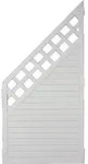 Zaun Abschlusselement Lightline Rankgitter links 90 x 180/90 cm wei&szlig;