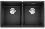BLANCO SUBLINE 350/350-U, Schrankwaschbecken, Silgranit, Anthrazit, 80 cm,