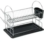 WENKO Geschirr Abtropfer Gestell Trockner Gitter Premium Duo Aufbewahrung