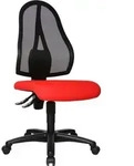 Topstar B&uuml;rostuhl Open Point P, OP100 G21 Stoff rot, Gestell schwarz - Rot