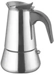 Weis Espressokocher 4 Tassen Edelstahl, Mokka-Kanne, Edelstahl, Edelstahl, 4...