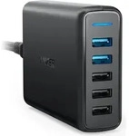 Anker PowerPort Speed 5 Charger 5-Port USB-A 63W black - Schwarz