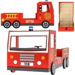 CASARIA&reg; Kinderbett 90x200cm mit Rausfallschutz Lattenrost 120kg belastbar 3D