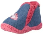 Playshoes Hausschuhe Uni Kinder Hausschuh, Einhorn, 22/23 EU - Blau - 22-23