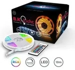 B.K.Licht - LED Strip 10m mit Fernbedienung, buntes RGB Licht, dimmbar, selbstkl -