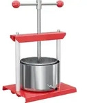 Wiltec Obstpresse 6L Weinpresse aus Stahl Edelstahlkorb Fruchtpresse mit...