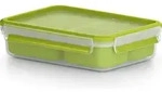 EMSA CLIP & GO Snackbox 1,2 L mit 3 Eins&auml;tzen, Box, Rechteckig, 1,2 l, Transparent,