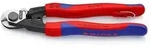 Knipex 95 62 190 T, Hand-Kabelschneider, Blau, Rot, Kunststoff, Stahl, Schwarz, Blau,