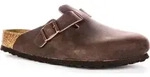 Birkenstock Boston BS Elegant Pin Sandalen aus ge&ouml;ltem Leder in Braun &ndash; 7 UK - 40