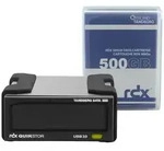 Overland-Tandberg O-T RDX Laufwerkskit mit 500GB Kassette, extern, schwarz, USB3+,