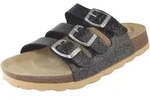 Superfit Fussbettpantoffel M&auml;dchen Pantolette schwarz kombi, 0-800113-0100 -...