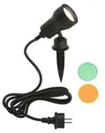 LED Au&szlig;enleuchte Erdspie&szlig; drehbar GU10 IP44 3 W schwarz Kunststoff Briloner -